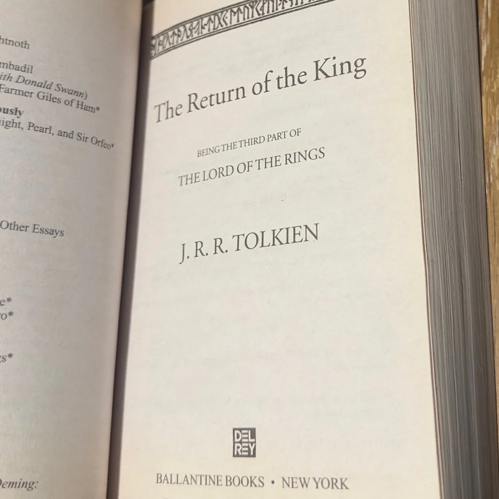 The Lord Of The Rings  (The Return Of The King, Part 3) By J.R.R. Tolkien